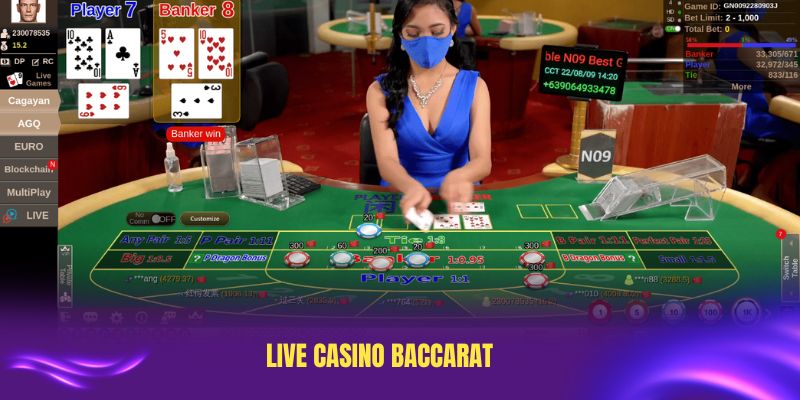 Trải Nghiệm Live Casino Baccarat Tuyệt vời Tại 89Bet